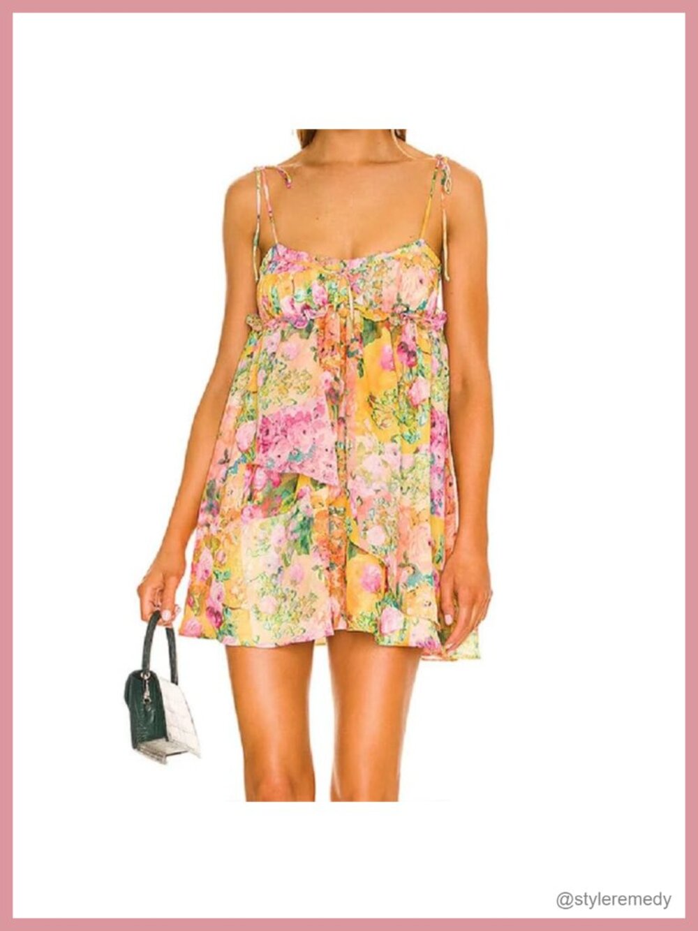 Boho Floral Chiffon Mini Dress Spaghetti Strap Backless Beach